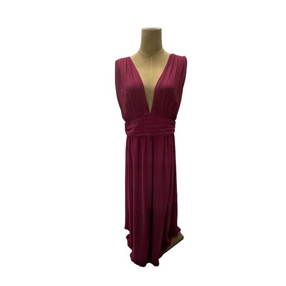NWT!!! "LULUS" Burgundy/Pink dress, Size XL, V-Neck,Formal Maxi,Bridesmaid,Fairy - Picture 1 of 10